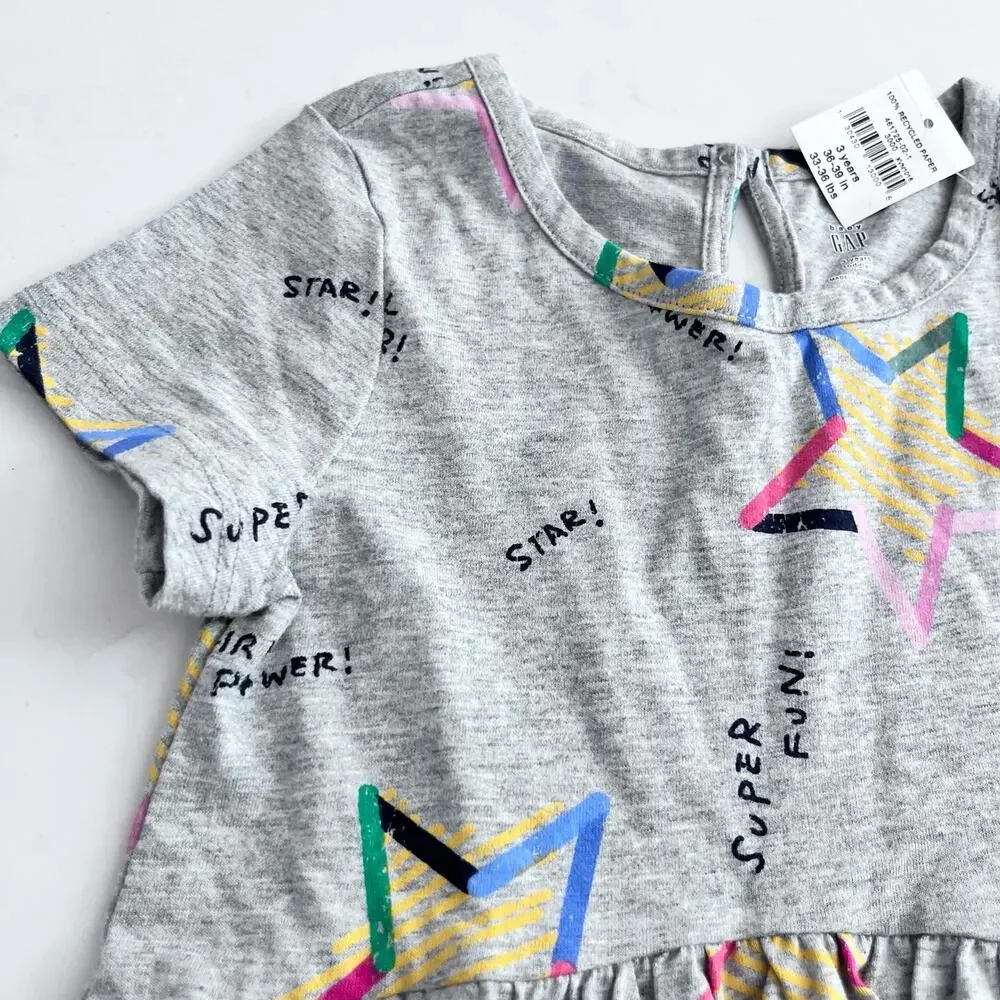 Gap girls star print dress size 3  NWT